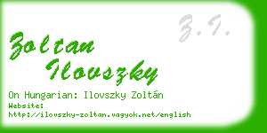 zoltan ilovszky business card
