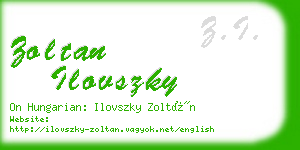 zoltan ilovszky business card